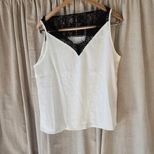 Elegant White Lace Trim Top